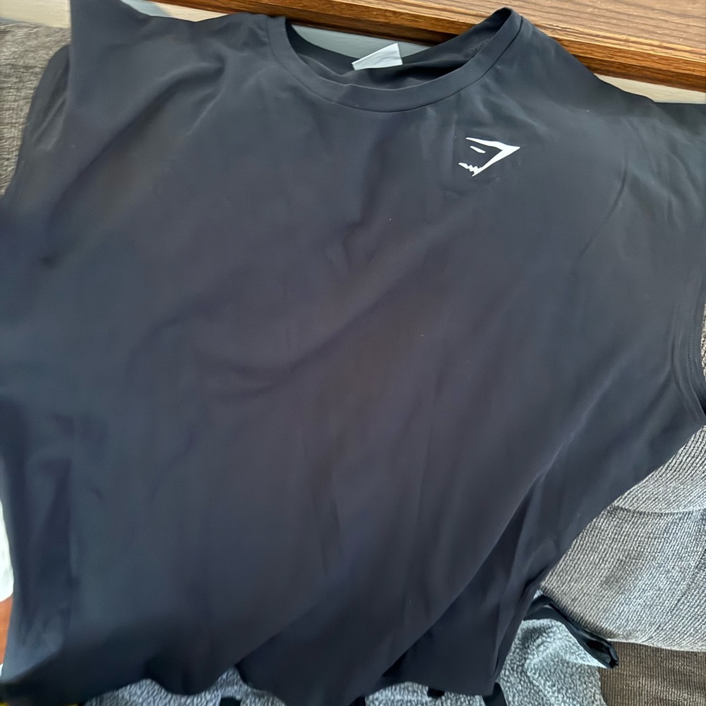 Gymshark Black cutoff style Top